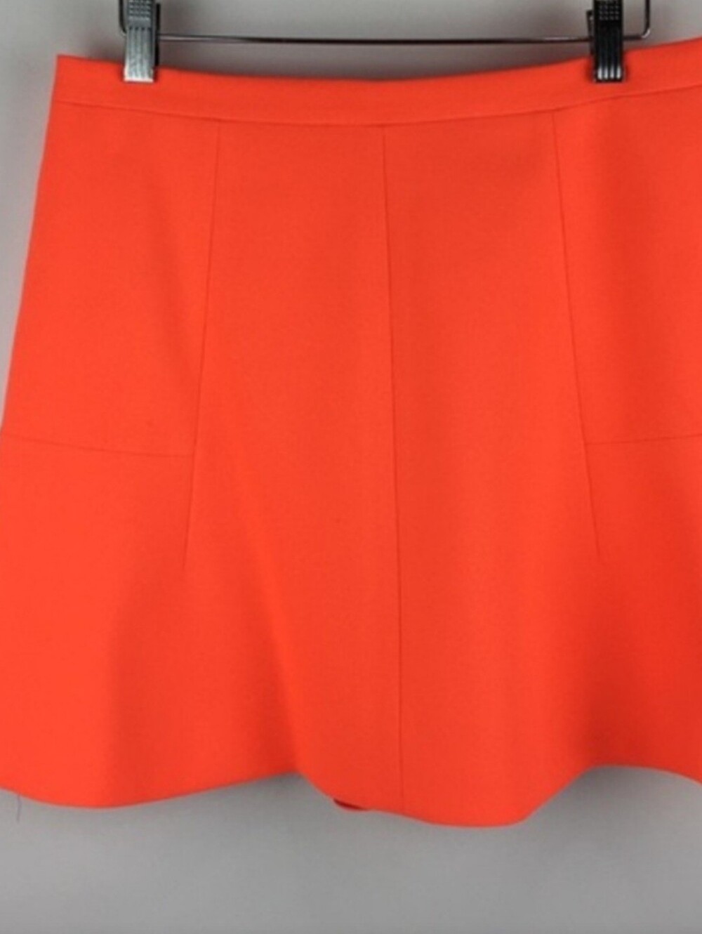 J Crew NWT Neon Orange Fluted Dahlia Skirt Sz 16